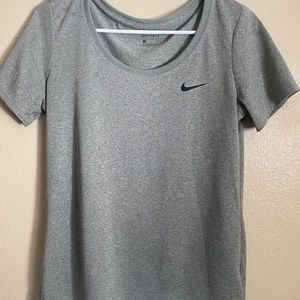 Grey crew neck dry fit Nike